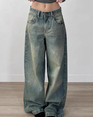 Skater Girl Washed Wide-Leg Jeans