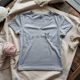 Knit Heartbeat Lady V-neck