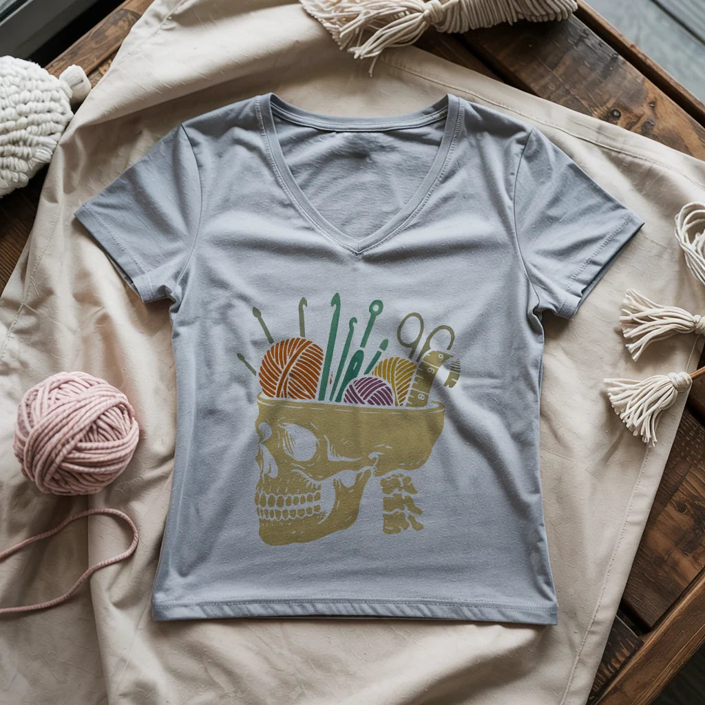 Murder Yarn Lady V-neck