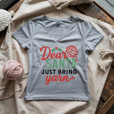 Santa Bring Yarn Lady V-neck