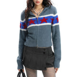 Retro American Knit Hoodie