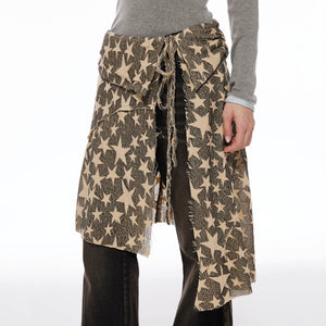 Star Girl Overlay Wrap Skirt Belt