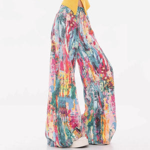 Tie-Dye Wide-Leg Jeans