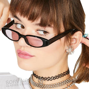 Y2K Skinny Oval Sunglasses