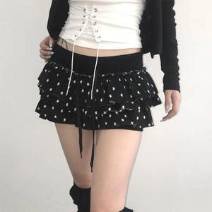 Star Girl Ruffled Mini Skirt