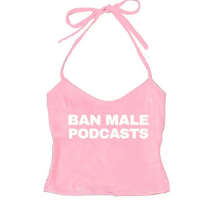 Y2K Style Podcasts Halter Top